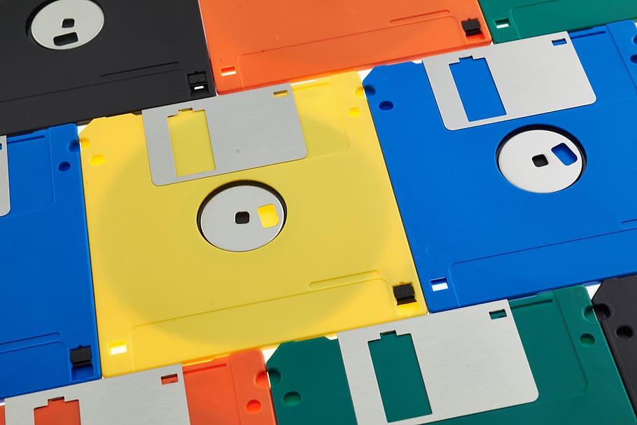 disquete, disco, colorido, armazenamento, plástico, magnético, plano de fundo, retro, vintage, tecnologia