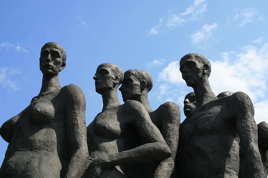 Holocaust, Victims, Monument, Memorial, holocaust, victims, figures, sadness, suffering, humanity, stripped