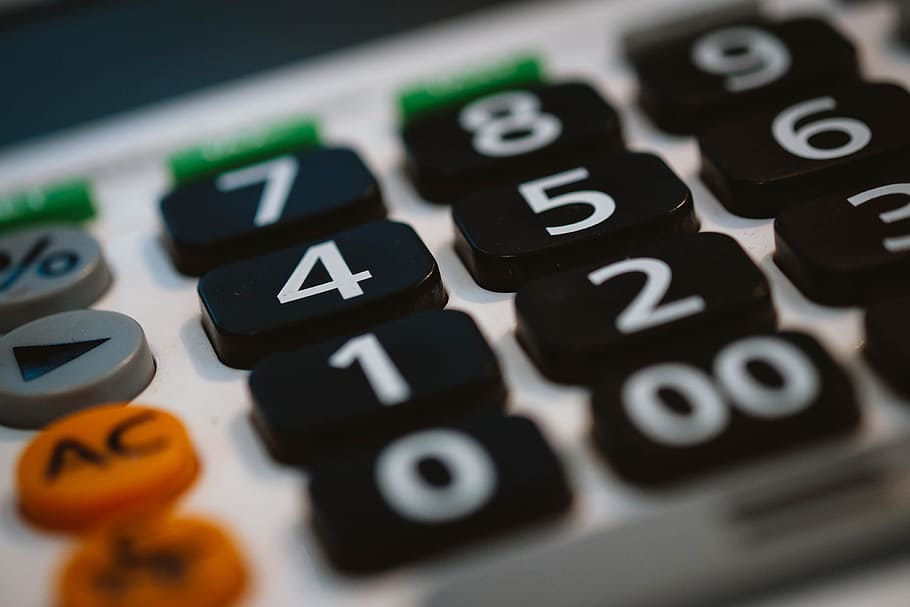 calculator keypad, calculator, business, office, accounting, finance, close up, financial, money, document