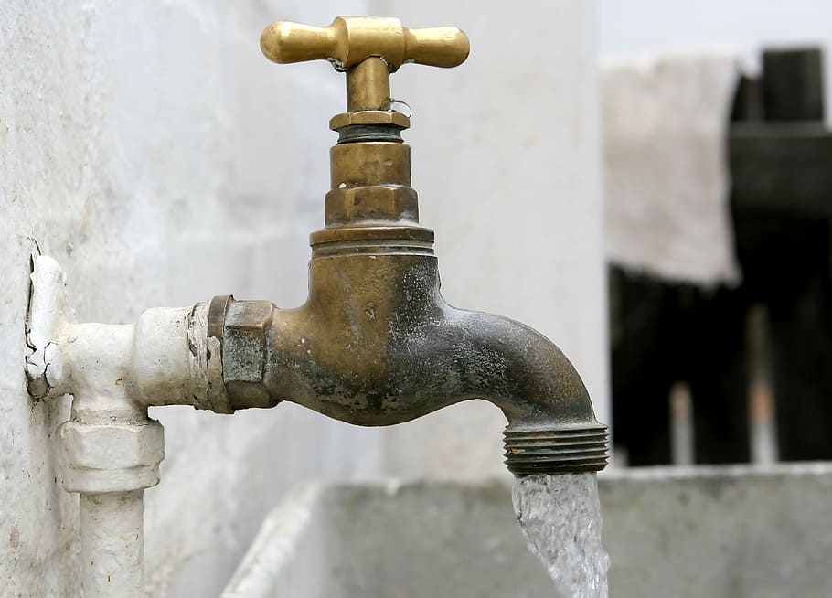 faucet menuangkan air, latar belakang, bersih, koneksi, konektor, suram, menetes, drop, lingkungan, perkebunan