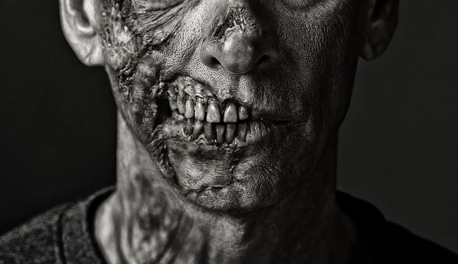 foto zombie, zombie, muerte, muertos, día de los muertos, méxico, hombre, fotografía, cara, arabescos