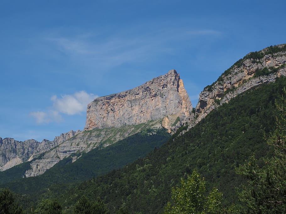 Mont Aiguille, Mountain, Massif, Vercors, mountain, massif, mountain range, dauphiné-alps, westalpen, france, mesa-like