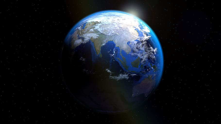 ásia, índia, terra, globo, trincheiras do mar, crosta terrestre, espaço, planeta, mundo, continentes