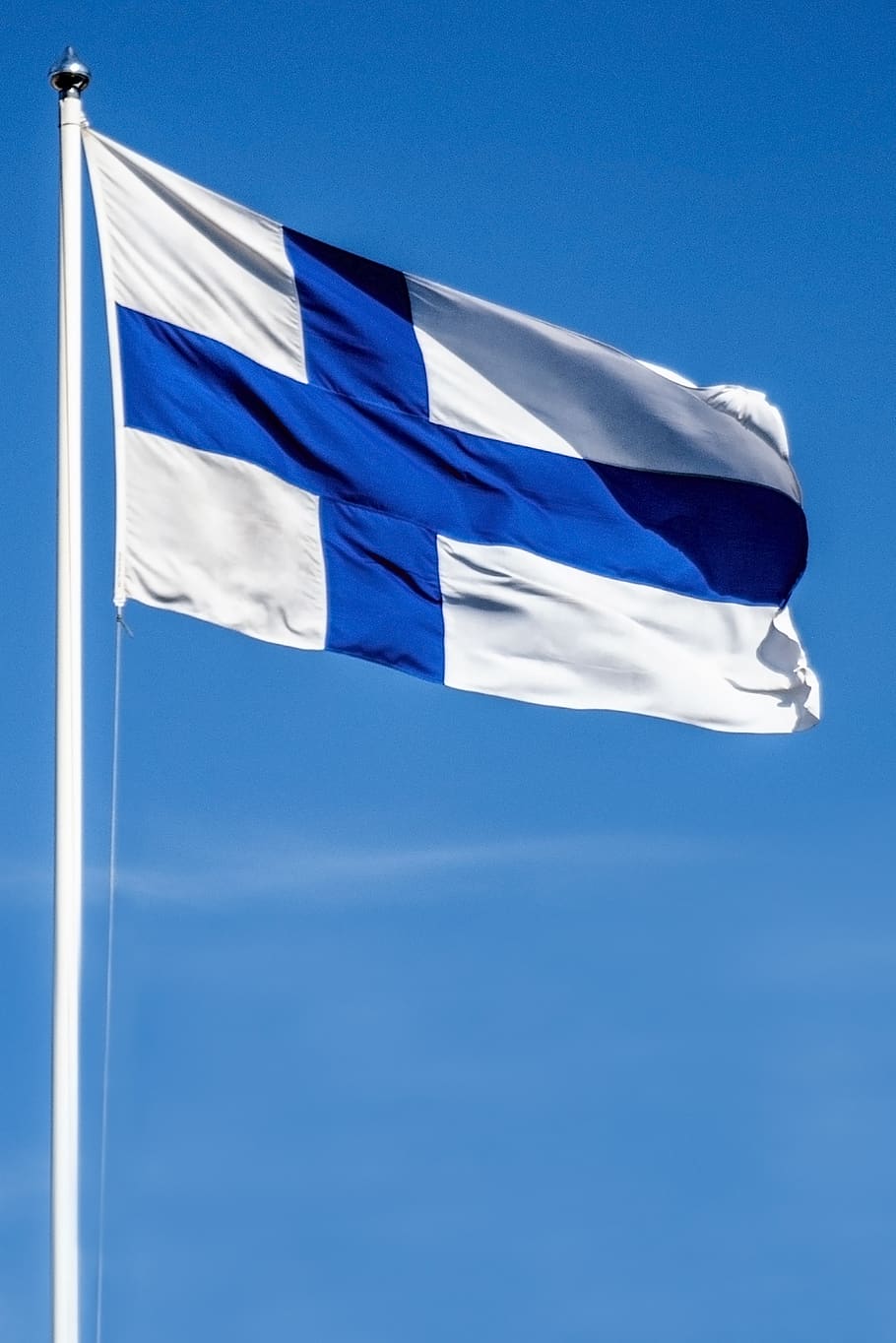 bendera finlandia, bendera, bendera palang biru, karcis, biru dan putih, biru, hari kemerdekaan, patriotisme, langit, angin