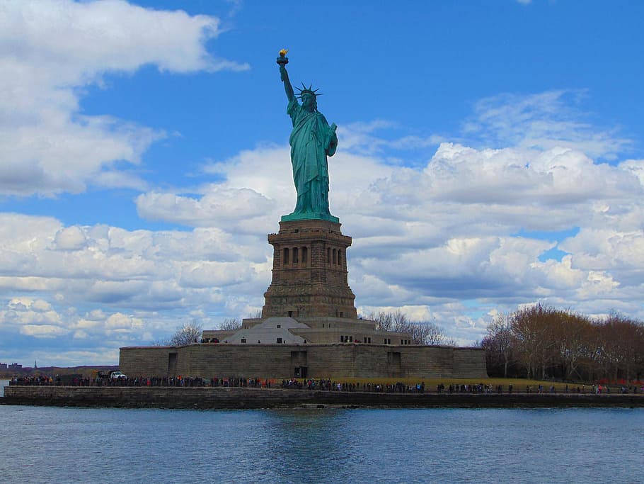 Statue, Liberty, Freedom, America, dom, new, york, sky, monument, usa