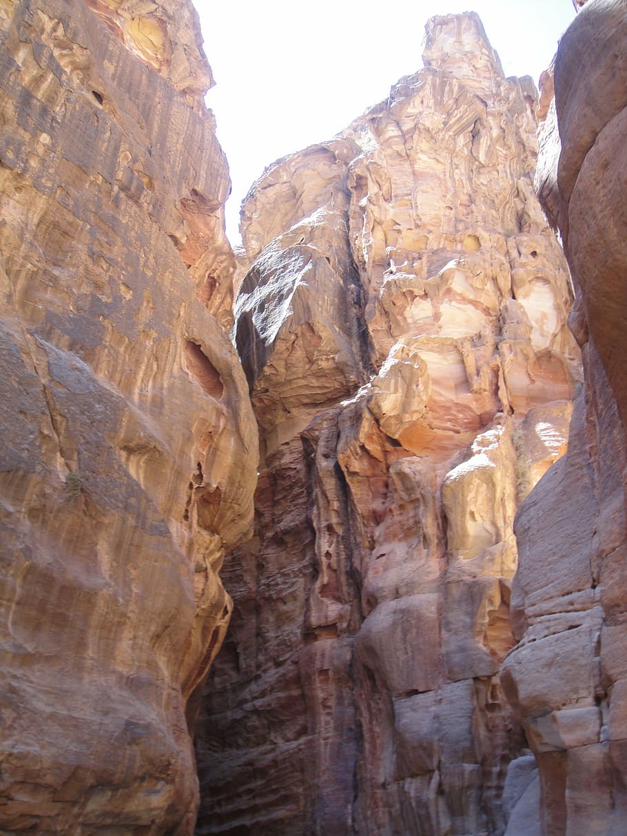 wadi mussa, petra, canyon, nabataeans, yang berwarna-warni, Badui, batu, formasi batuan, batuan - objek, geologi