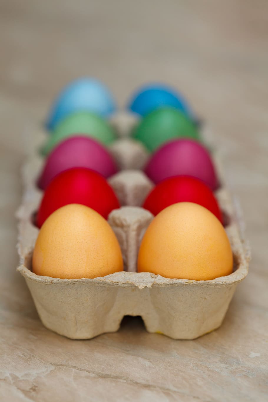 diez, huevos, marrón, bandeja, Celebración, Color, Colorido, pascua, huevo, festivo