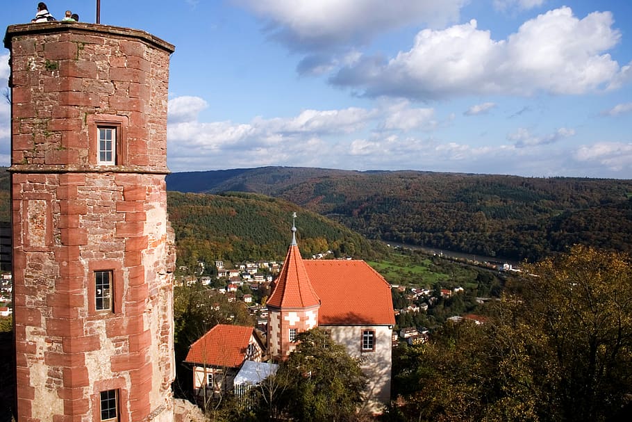 dilsberg, odenwald, castle, germany, tourist attraction, tower, architecture, built structure, building exterior, sky