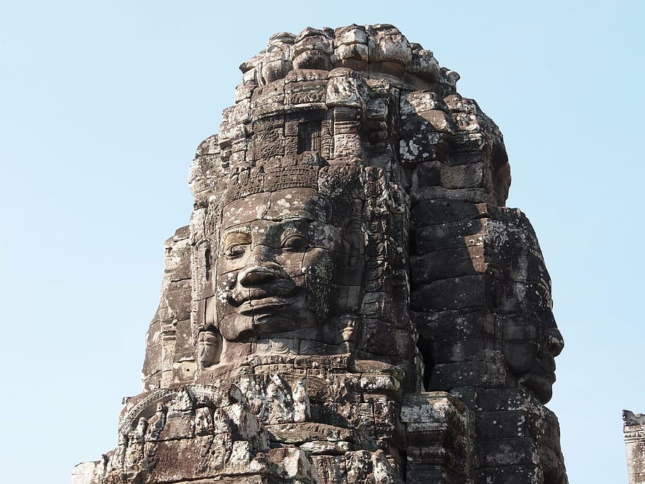 buddha temple, angkor thom, angkor wat, cambodia, architecture, famous Place, history, asia, angkor, temple - Building