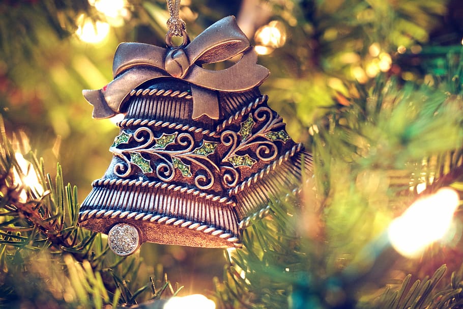 ornament christmas bells, Ornament, Christmas Bells, christmas, decorations, photos, ornaments, public domain, decoration, celebration