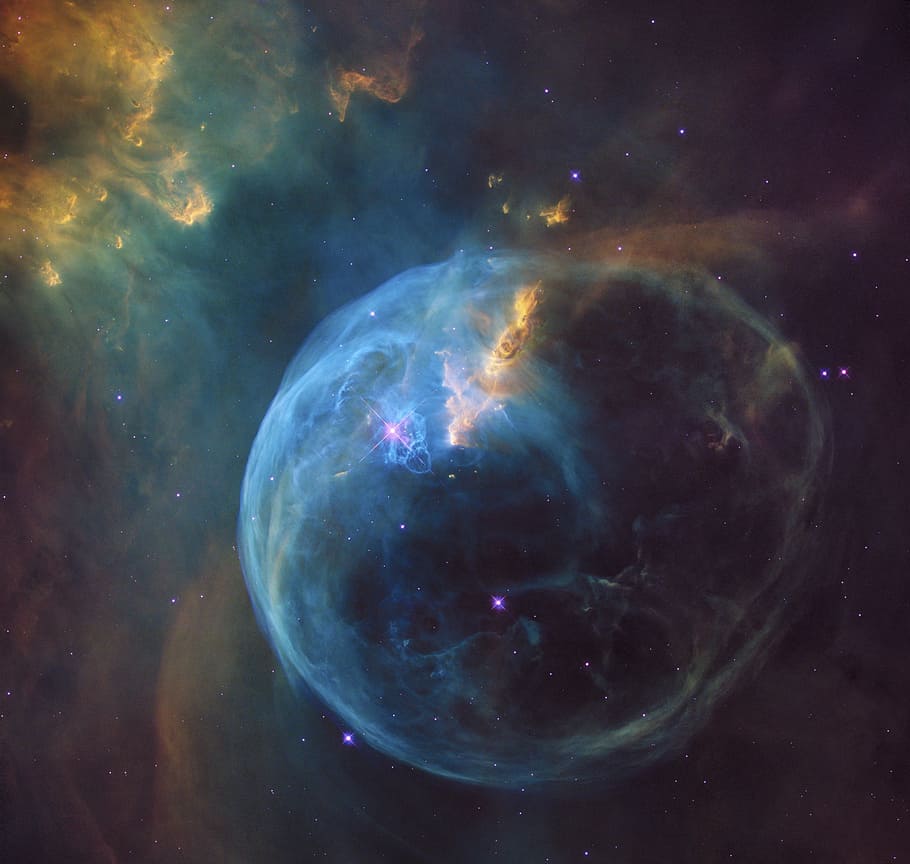galaxy digital wallpaper, space, bubble, nebula, constellation, cassiopeia, astronomy, planet - Space, science, star - Space