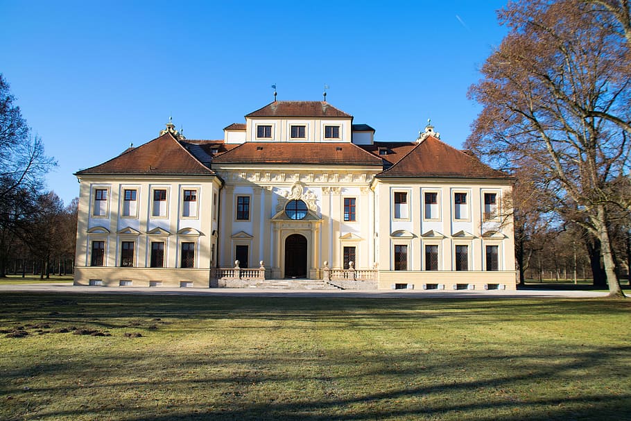 Oberschleißheim, Bavaria, Jerman, kastil, merasa seperti rumah, unterschleissheim jerman, tempat menarik, rumah, arsitektur, eksterior bangunan