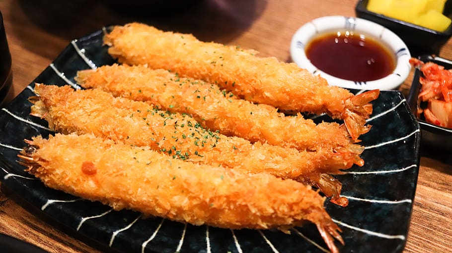 goreng, tempura udang, hidangan penutup, camilan, makanan laut, Korea Selatan, hidangan goreng, kentang goreng renyah, makanan, makanan dan minuman