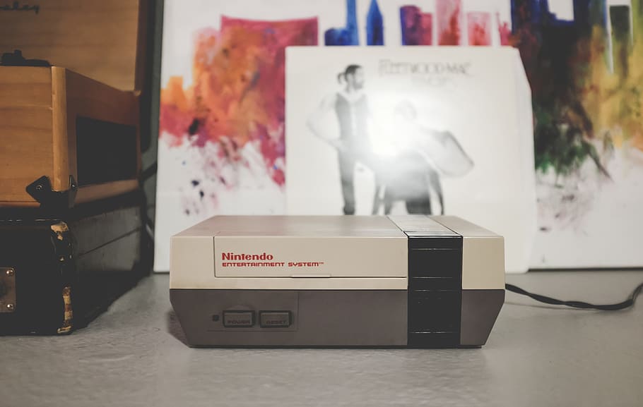 nes gaming system, Vintage, Nes, Gaming System, gaming, nintendo, technology, indoors, business, close-up