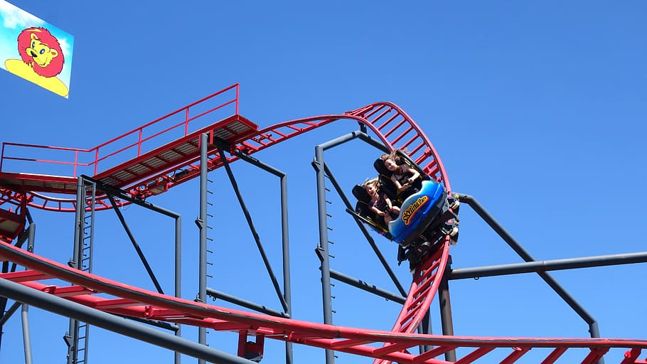 Roller Coaster, Fun, Theme Park, adrenaline, pleasure, speed, height, lust for life, pleasure-ground, action