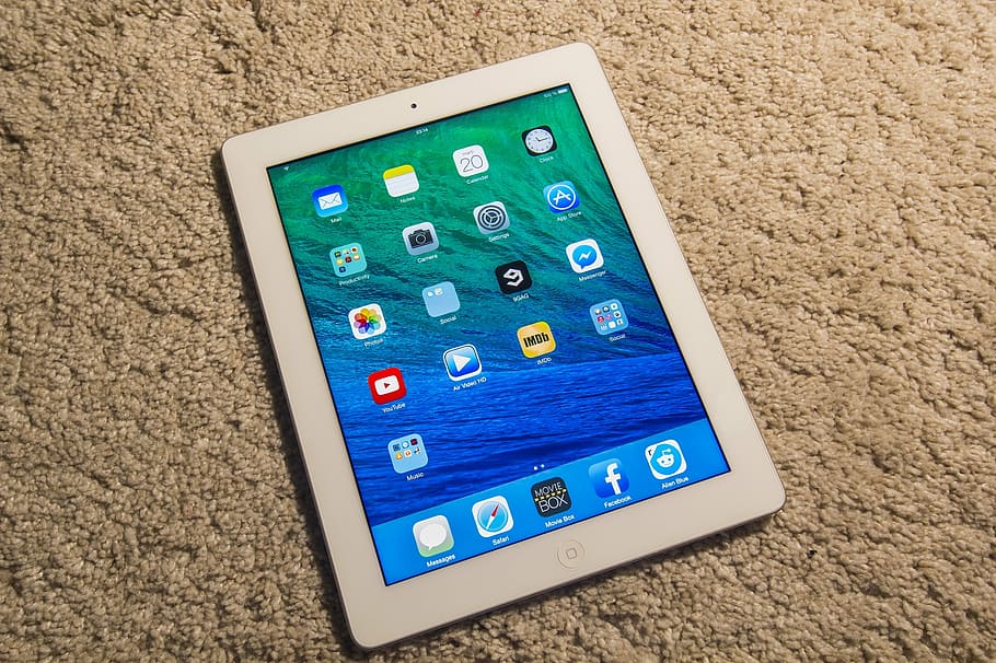 white, ipad turned-on, beige, textile, electronic tablet, high tech, digital, device, communication, lifestyle
