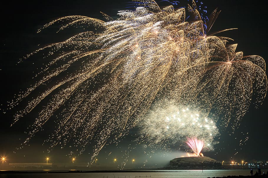 Huxi fireworks display, firework, firework display, night, illuminated, motion, exploding, long exposure, arts culture and entertainment, firework - man made object