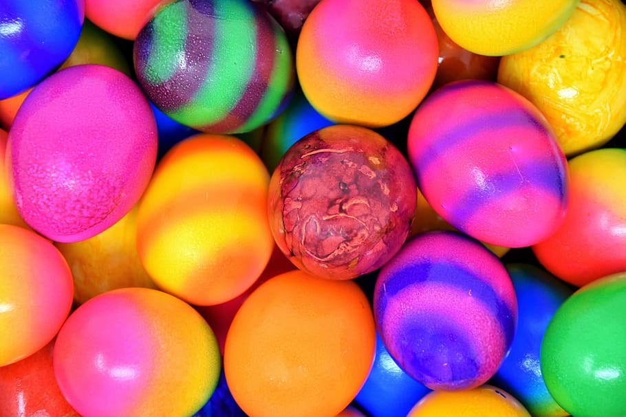 assorted balls toy, egg, easter eggs, colorful eggs, boiled eggs, easter, colored eggs, colored, colorful, dyed easter eggs