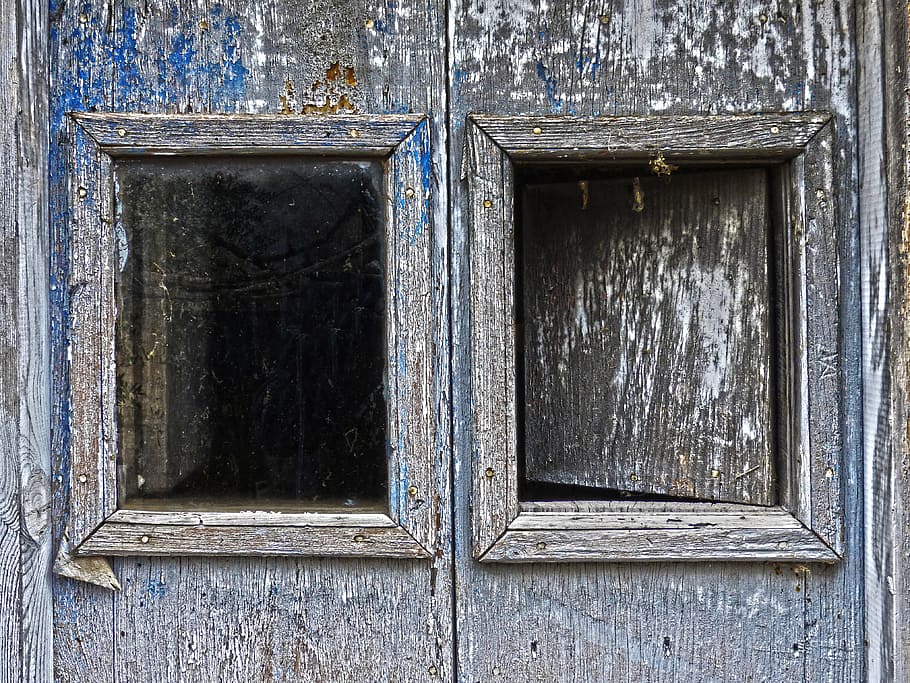 Chipped, Little Window, Old, window, damaged, wood - material, close-up, backgrounds, built structure, architecture