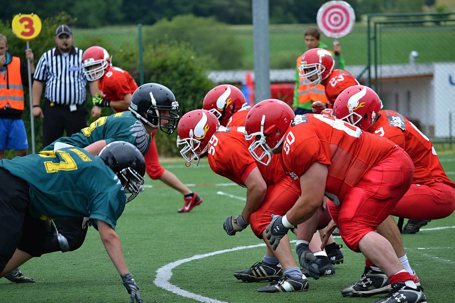 football, american football, play-off, position, placement, cooperation, teammates, opponent, helmet, contact game