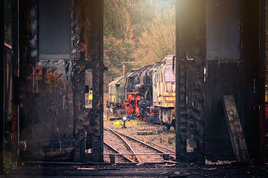 wagon, train, loco, transport, railway, locomotive, broken, retired, discarded, weathered
