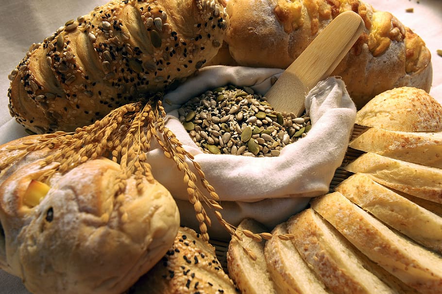 cooked bread, bread, health, carbohydrates, cake, food, bakery, loaf of Bread, freshness, brown