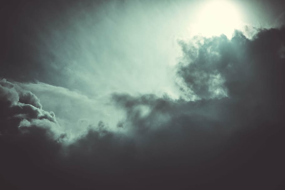 ojo de gusano, vista, nublado, cielo, textura, nubes, viento, tormenta, clima, foto