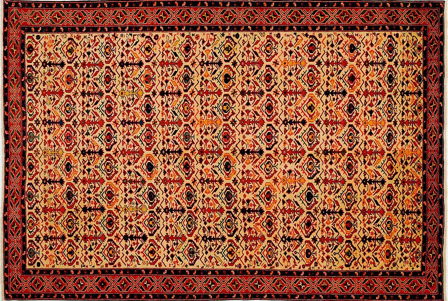alfombra, orientada, anudada a mano, Patrón, fondos, fotograma completo, rojo, sin gente, arte y artesanía, artesanía