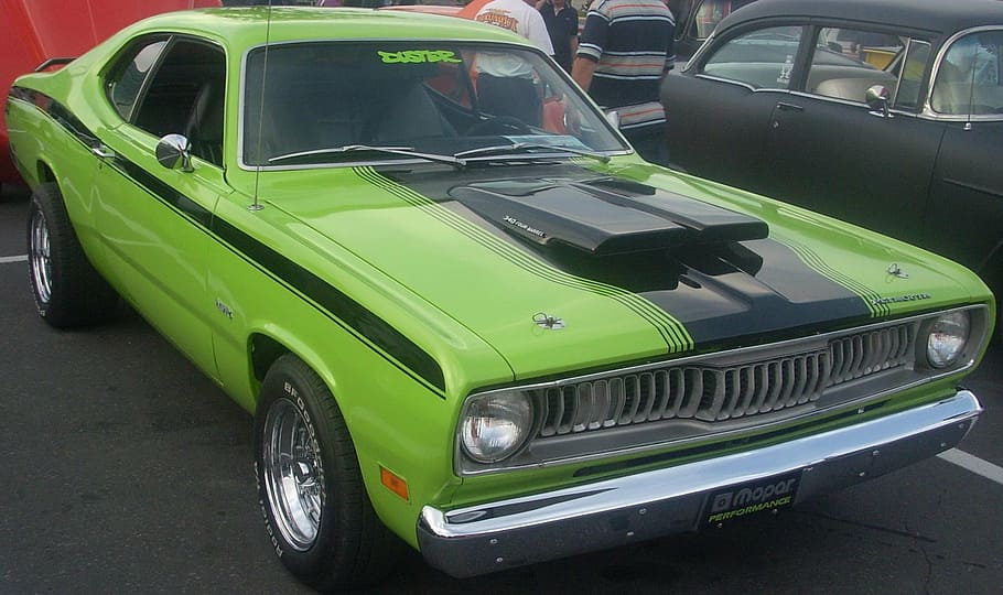 car, automobile, vehicle, auto, plymouth, duster, engine, speed, muscle, coupe