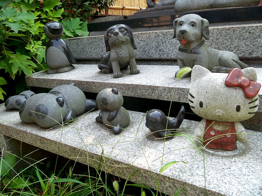 japan, tokyo, tsurumi, hello, kitty, sculpture, representation, art and craft, statue, creativity