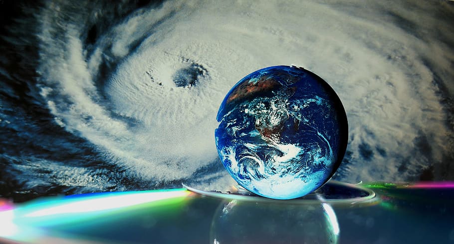 ilustración de la tierra, tierra, ciclón, globo, continentes, todos, mares mundiales, mares, espacio, universo