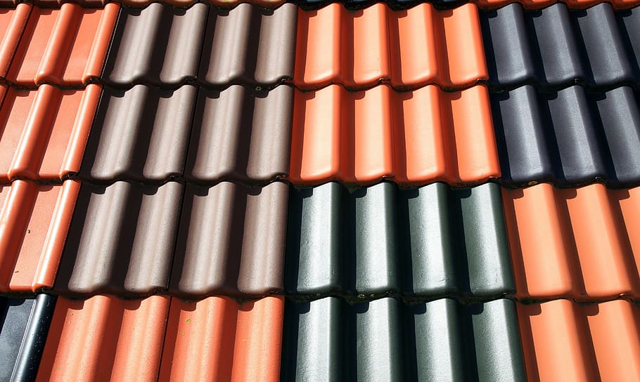 assorted-color roof bricks, tile, roofing tiles, roof, house roof, brick, roofing, structure, intense colours, architecture