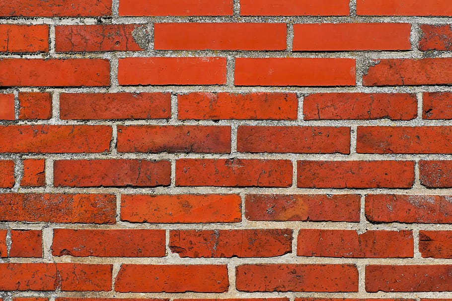 red bricks, wall, hauswand, stone wall, facade, red, bricks, masonry, old, home