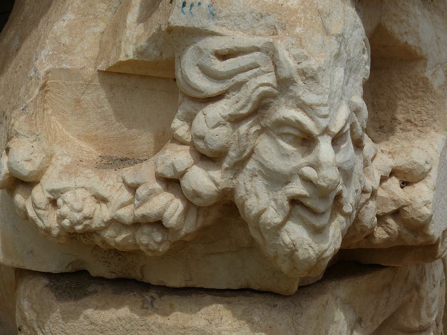 aphrodisias, head, face, turkey, excavation, antique, antiquity, temple, places of interest, historically