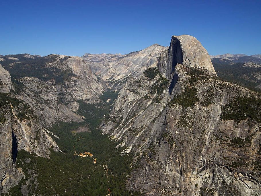 vale de yosemite, meia cúpula, estados unidos da américa, califórnia, escalar, caminhadas, parque nacional, natureza, montanhas, íngreme