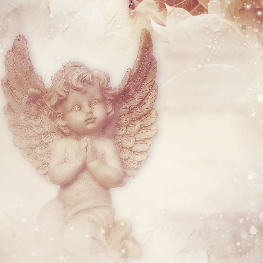 angel, wing, believe, pray, background, love, religion, figure, angel figure, sky