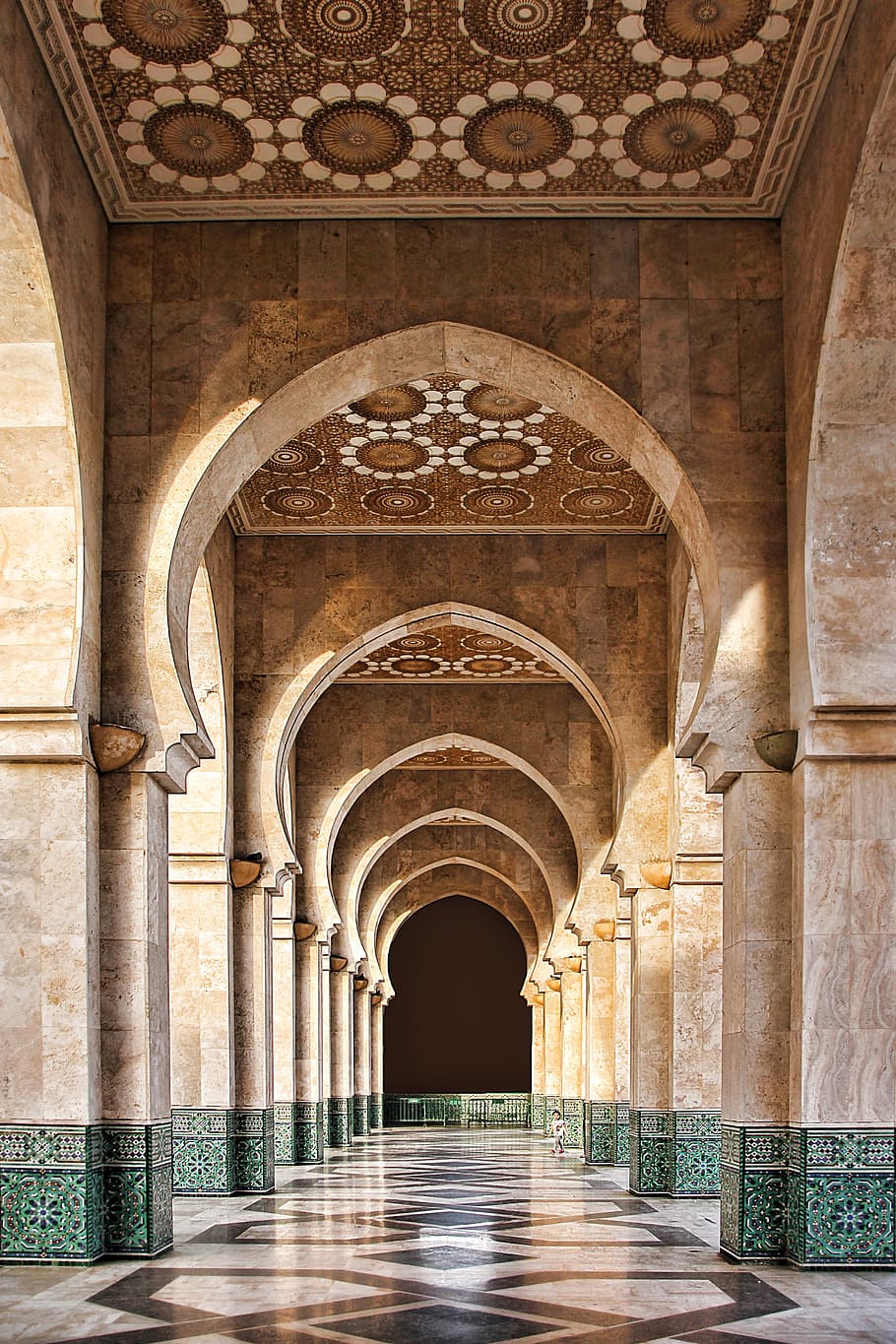 gray concrete pillars, Morocco, Mosque, Building, Casablanca, muslim, marrakech, hassan ii, north africa, religion