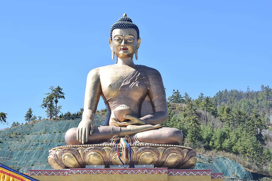 estatua de Gautama, Buda, estatua, Bután, país, religión, budismo, Asia, templo, escultura