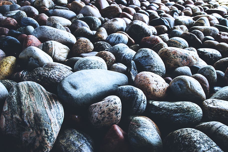 rocks, beach, Pebbles, on the beach, textures, coast, pebble, nature, pattern, stone - Object