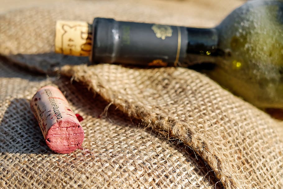 brown, cork, textile, bottle, red wine, bottle corks, wine corks, food and drink, alcohol, close-up