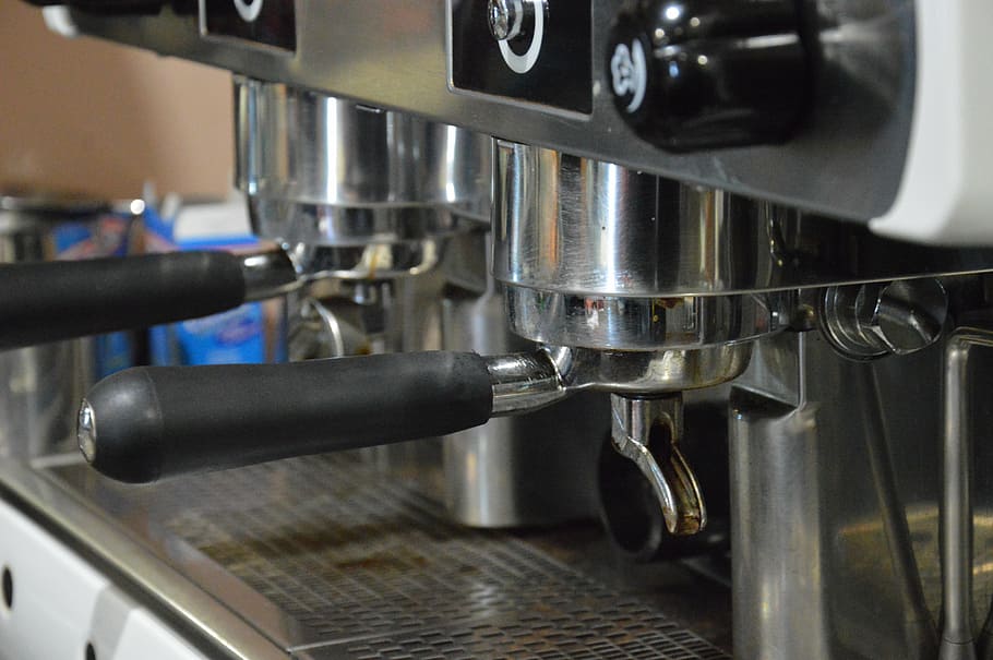 café, expresado con espuma, cafetera, Maquinaria, máquina de café espresso, electrodoméstico, café espresso, primer plano, bebida, comida y bebida
