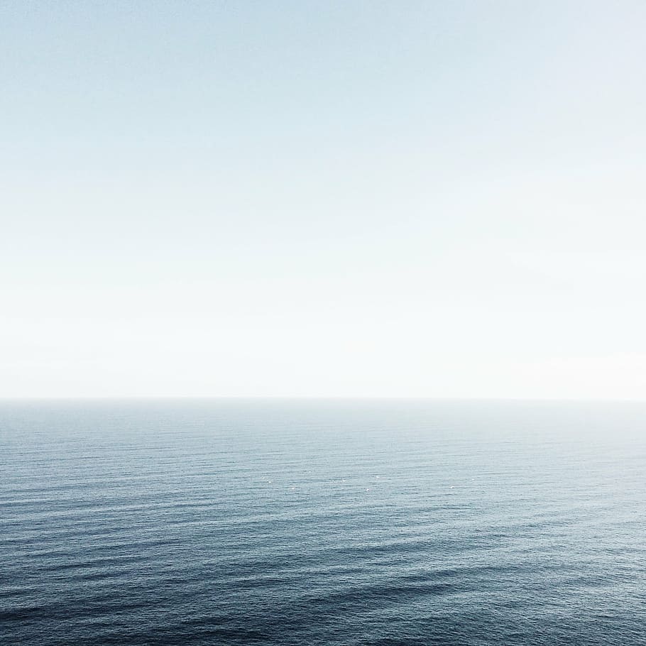 calm, horizon, daytime, nature, water, ocean, sea, beach, waves, current