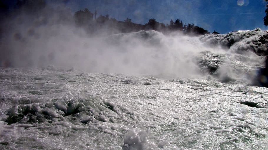 Rhine Falls, Schaffhausen, Switzerland, rhine, waterfall, nature, water, power, wave, outdoors