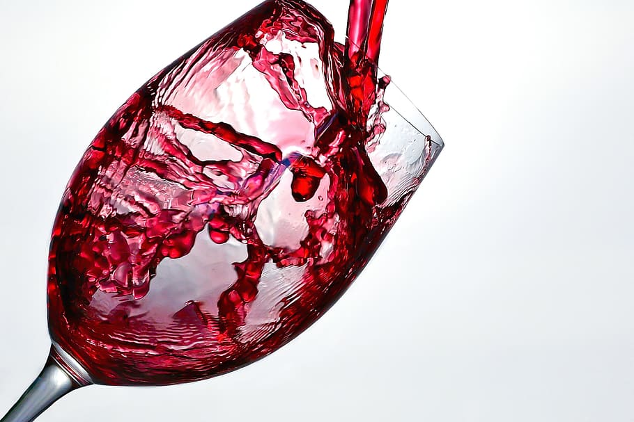 赤, ワイン, 注がれた, ガラス, 赤ワイン, 食べ物/飲み物, アルコール, 飲み物, ワイングラス, 液体