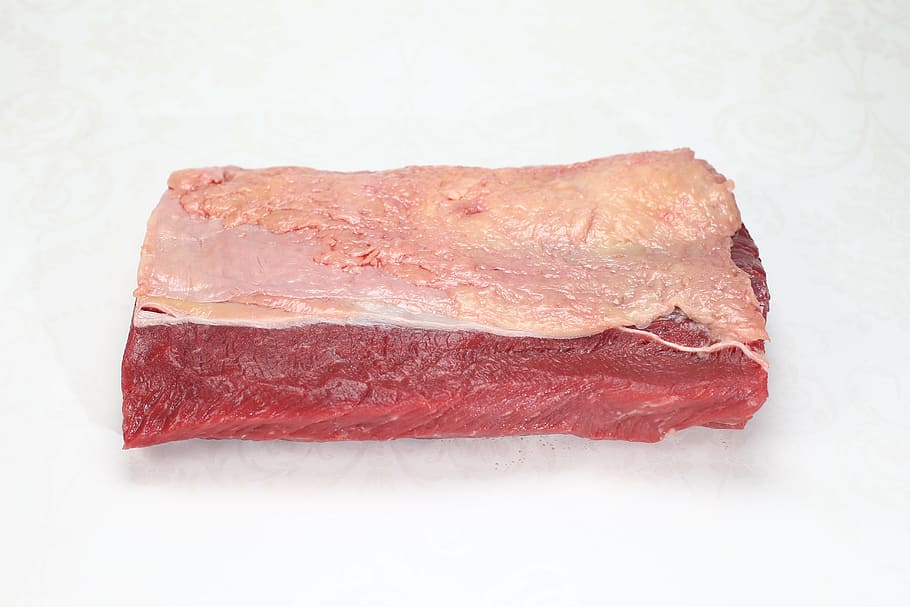 ox, beef fillet, loin, trimmed, ready for steaks, steaks, roasted, food, dining, beef