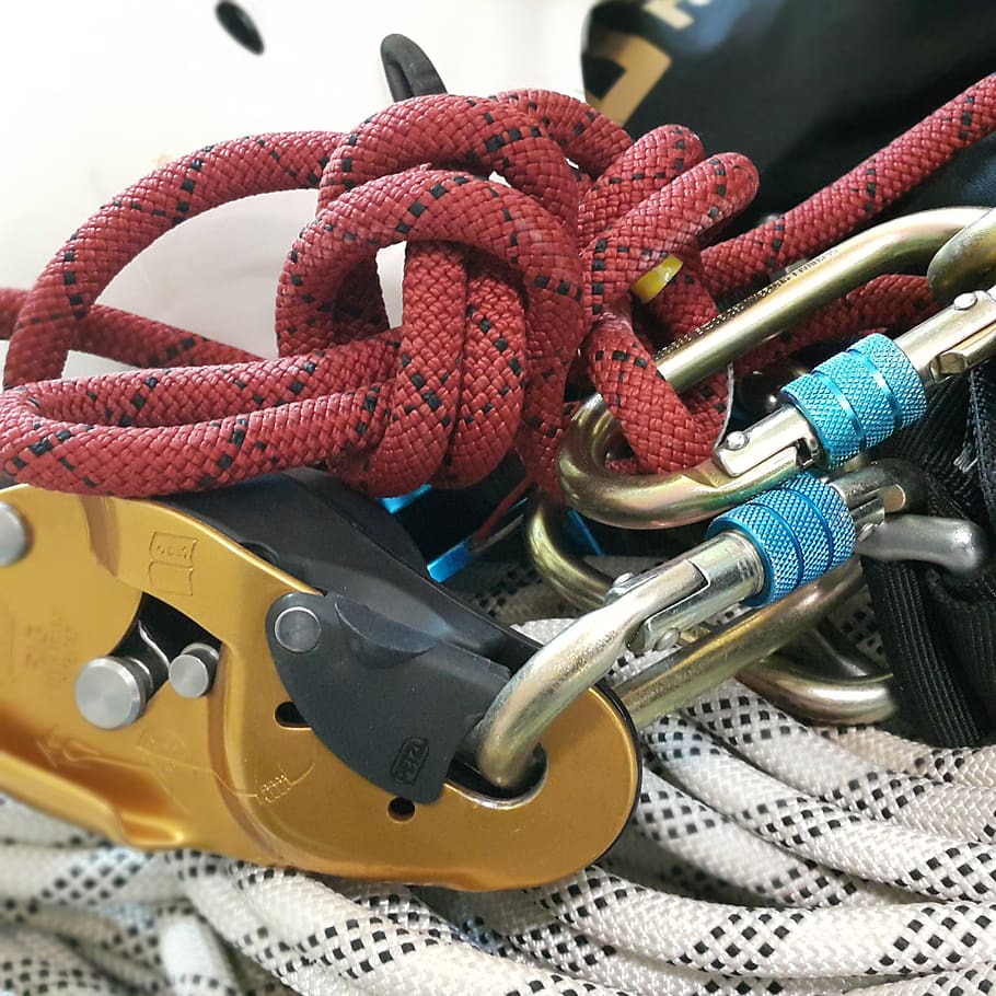 epi, harness, protection, helmet, ropes, prevention, escalation, climbing equipment, rope, close-up