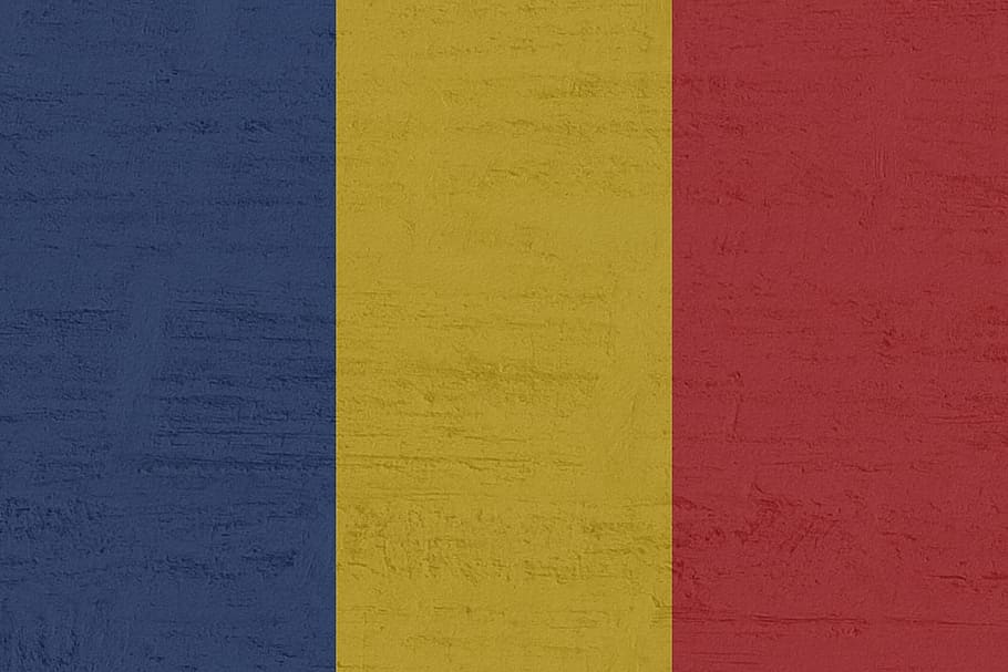 romania, flag, yellow, built structure, architecture, wall - building feature, full frame, backgrounds, multi colored, building exterior