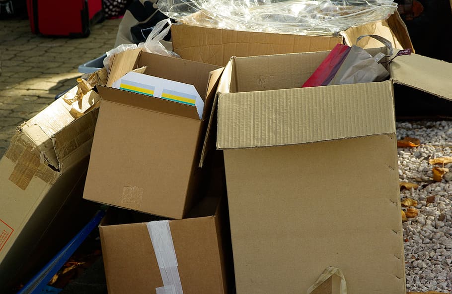 surtido de cajas marrones, cartones, embalajes, caja, cartón, caja de cartón, caja - contenedor, contenedor, papel, embalaje