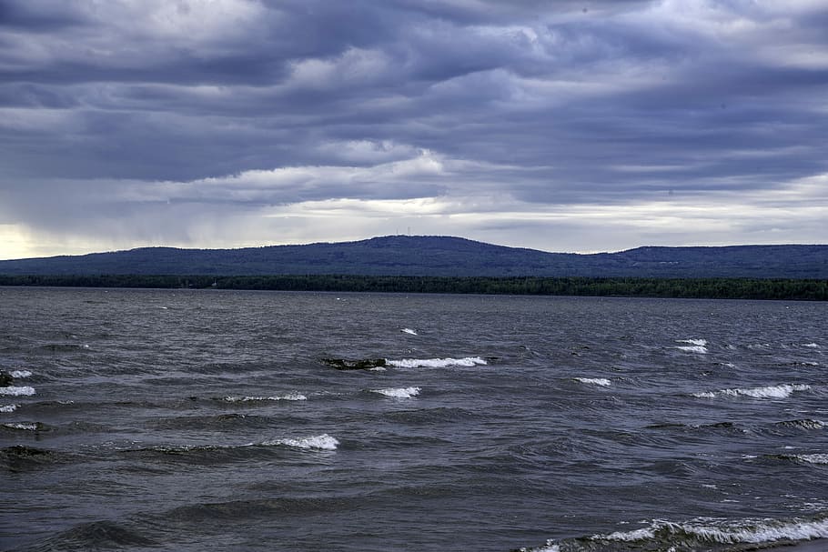 lesser, slave lake landscape, clouds, Lesser Slave Lake, landscape, alberta, canada, landscapes, public domain, water