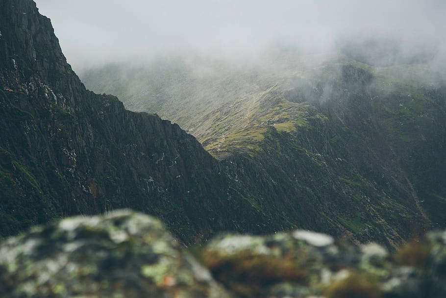 fog, cold, weather, mountain, highland, blur, bokeh, beauty in nature, scenics - nature, environment